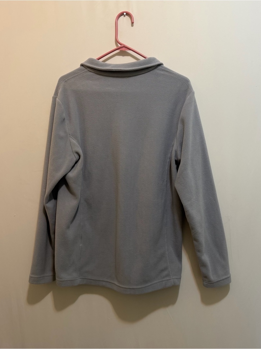 Lands' End Women's Light Gray Half-Zip Fleece Pullover - Picture 2 of 10